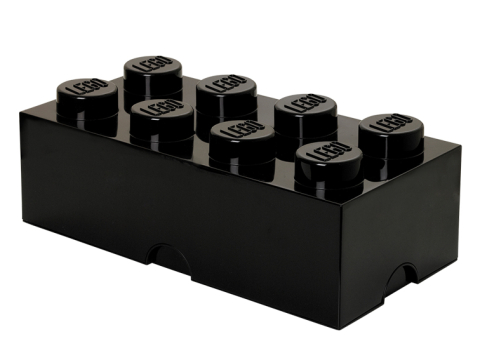 LEGO - Cutie depozitare LEGO 2x4 negru