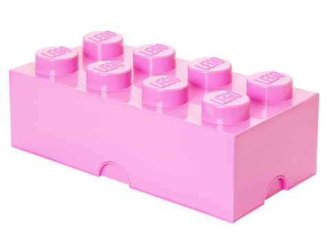 LEGO - Cutie depozitare LEGO 2x4 roz deschis