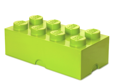 LEGO - Cutie depozitare LEGO 2x4 verde deschis