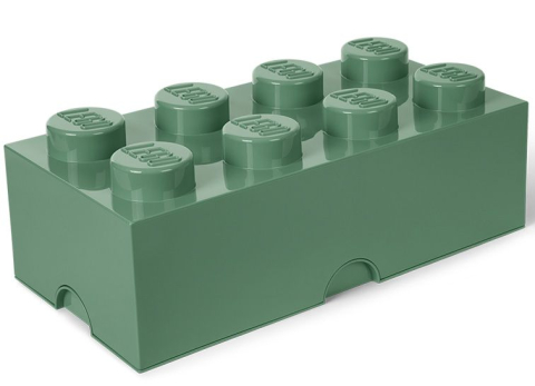 LEGO - Cutie depozitare LEGO 2x4 verde masliniu