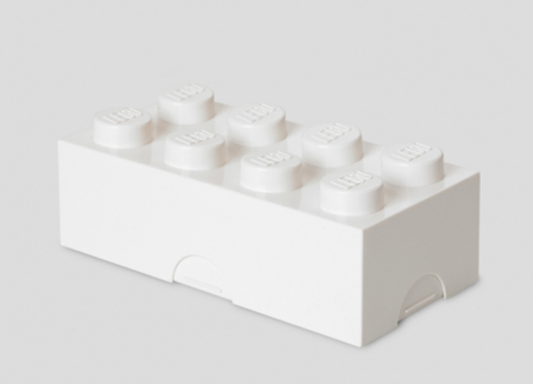 Recipiente alimentare - Cutie LEGO pentru sandwich alb