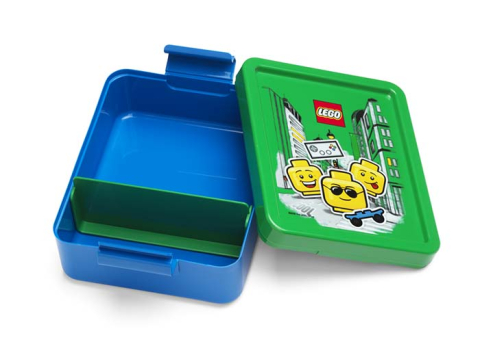 Cutie pentru sandwich LEGO Iconic albastru-verde [1]
