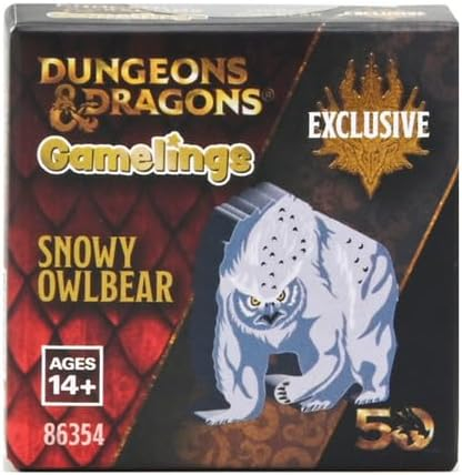 Dungeons and Dragons - D&D Gamelings Snowy Owlbear Token din lemn