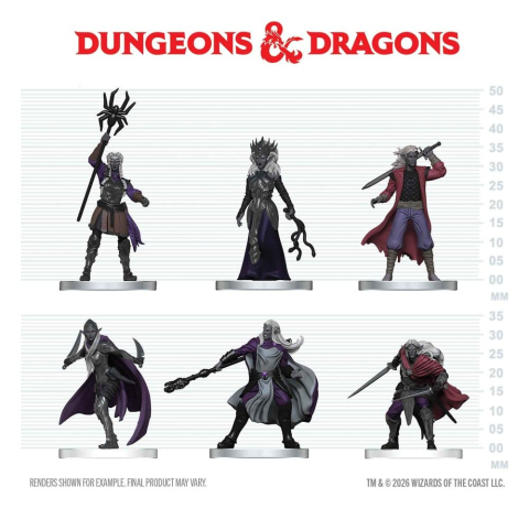 PRECOMENZI - D&D Icons of the Realms Mini Figures Drow Warband 20 cm