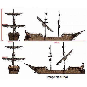 Figurine - D&D Icons of the Realms: The Falling Star Sailing Ship
