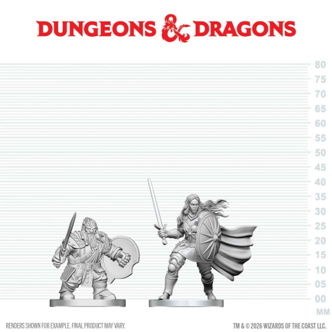 D&D si Alte RPG - D&D Nolzur's Marvelous Miniatures - Dwarf Fighter & Orc Paladin