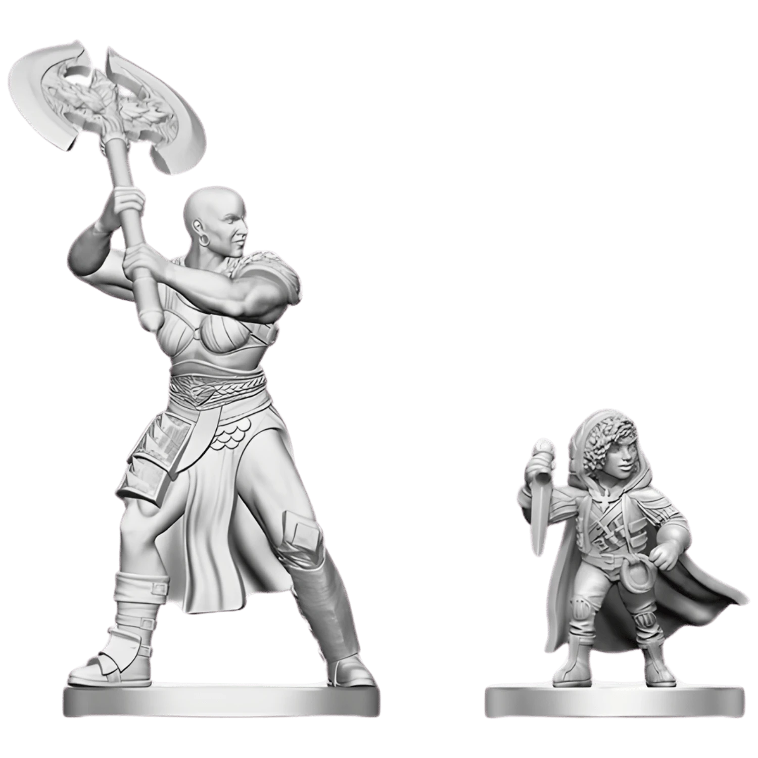 D&D si Alte RPG - D&D Nolzur's Marvelous Miniatures - Goliath Barbarian & Halfling Rogue
