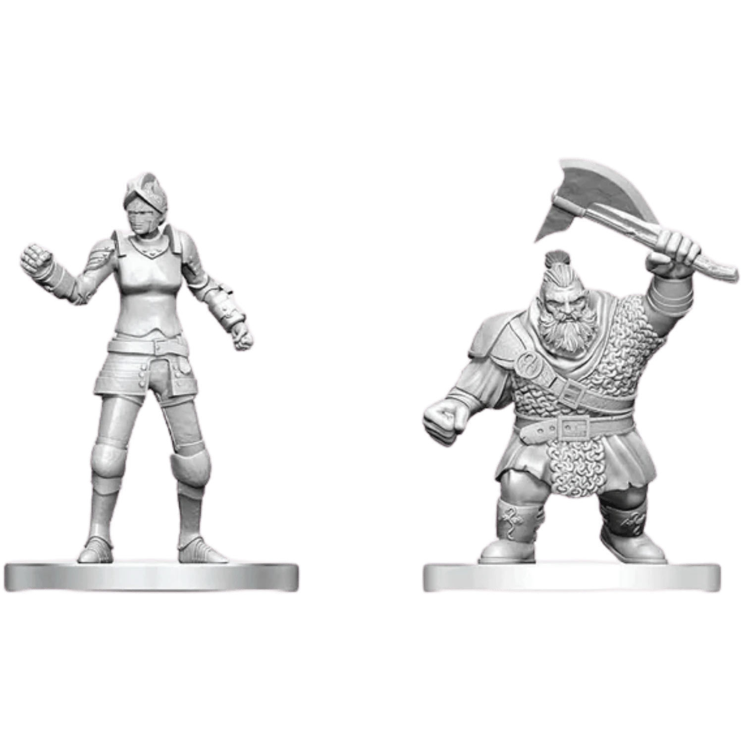 D&D si Alte RPG - D&D Nolzur's Miniatures - Cultist of Bane & Dwarf Zhentilar Soldier
