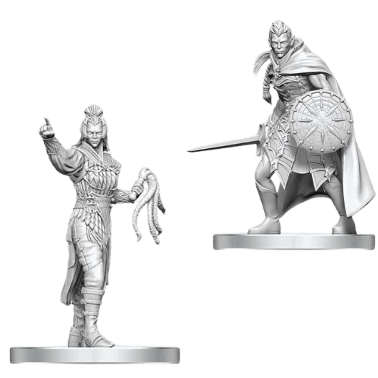 D&D si Alte RPG - D&D Nolzur's Miniatures Drow Elite Warrior & Priestess of Lolth - Nepictate