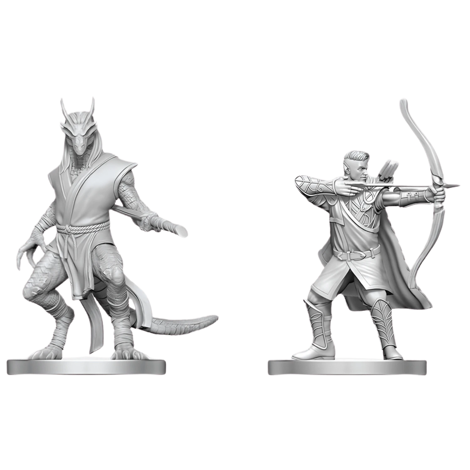 D&D si Alte RPG - D&D Nolzur's Miniatures - Elf Ranger & Dragonborn Monk - Nepictate