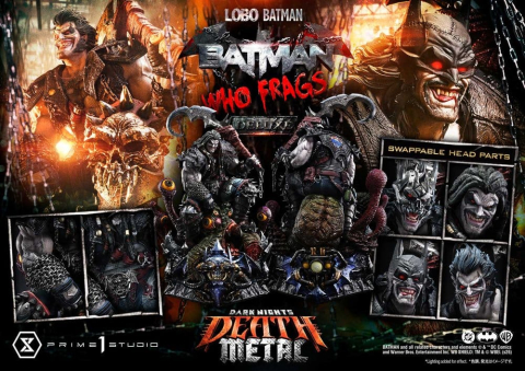 PRECOMENZI - Dark Nights: Death Metal Museum Masterline Statue 1/3 Lobo Batman: Batman Who Frags Deluxe Version 81 cm