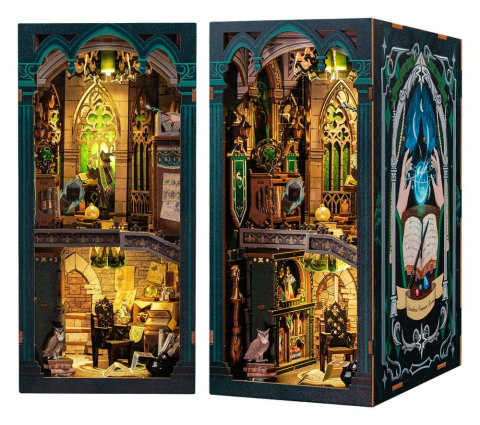 Book Nooks - Darkness Common Room - DIY Book Nook Kit cu LED