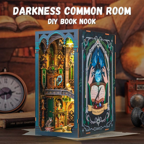 Darkness Common Room - DIY Book Nook Kit cu LED [1]
