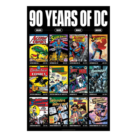 Noutati - DC Comics Art Print 90 Years – Limited Edition A3