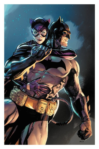 PRECOMENZI - DC Comics Art Print Batman & Catwoman 61 x 41 cm - unframed