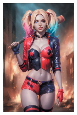 DC Comics Fine Art Print Harley Quinn 41 x 61 cm - unframed [5]