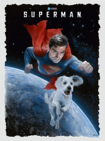 PRECOMENZI - DC Comics Fine Art Print Superman and Krypto 46 x 61 cm - unframed