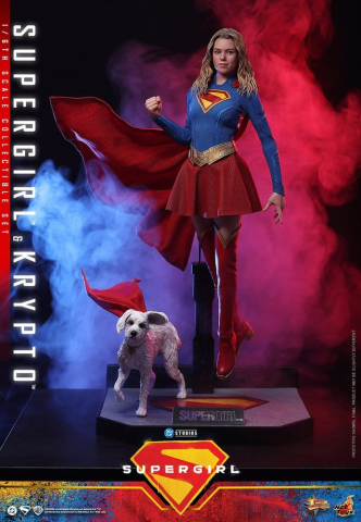 Jucarii - DC Comics Movie Masterpiece Action Figure Set Supergirl & Krypto 28 cm