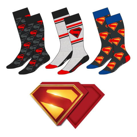 Fashion & Accessories - DC Comics Socks 3-Pack Superman 38-45