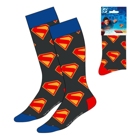 Fashion & Accessories - DC Comics Socks Superman Logo Blue & Red 38-45