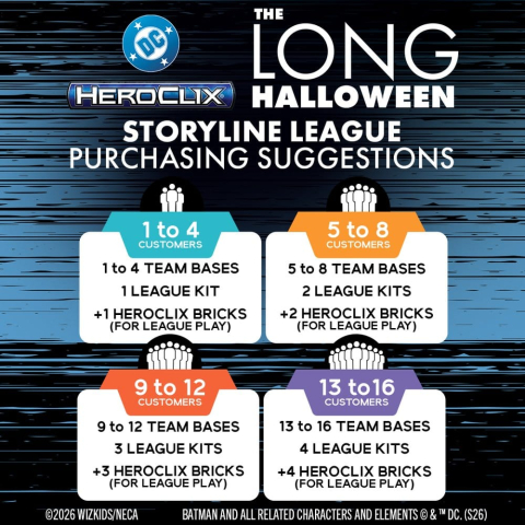 DC HeroClix SwitchClix Minifigures with Base The Long Halloween Team Base 23 cm [6]