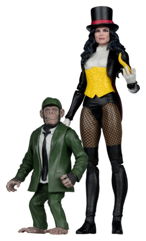 Jucarii - DC Multiverse McFarlane Action Figure Zatanna with Detective Chimp Collector Edition #53 18 cm