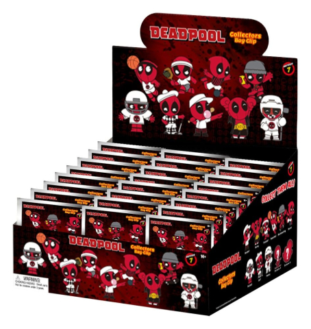 Deadpool 3D PVC Bag Clips Series 7 Display (24) [2]