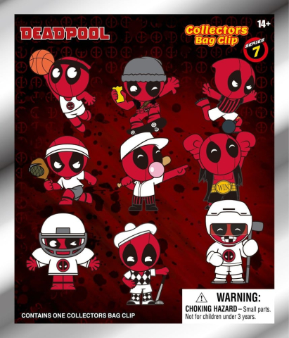 PRECOMENZI - Deadpool 3D PVC Bag Clips Series 7 Display (24)