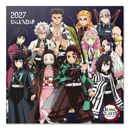PRECOMENZI - Demon Slayer 2027 Wall Calendar 30 x 30 cm