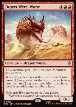 Magic: The Gathering Singles - Desert Were-Worm The Hobbit - Singles 92 FOILED