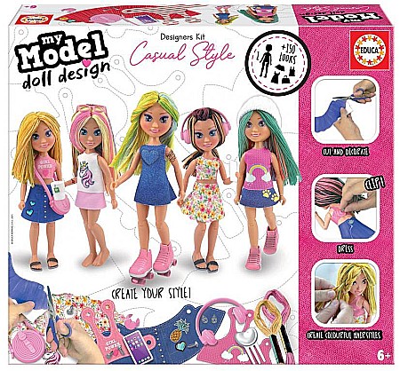 Jocuri si jucarii - Design Your Doll Casual Style Educa 19171