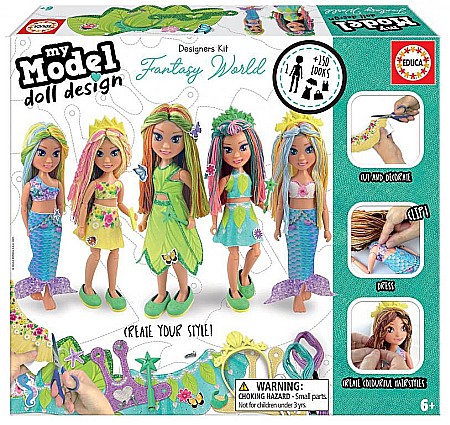 Jocuri si jucarii - Design Your Doll Fantasy World Educa 19169