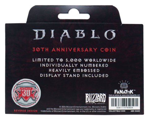 Diablo Collectable Coin 30th Anniversary Limited Edition [2]