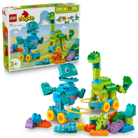 Lego Duplo - LEGO DUPLO Dinozauri pe roti 3 in 1 10451
