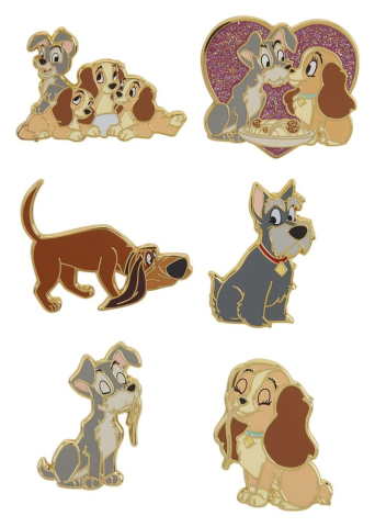 Disney by Loungefly Enamel Pins Lady and the Tramp Blind Display (12) [1]