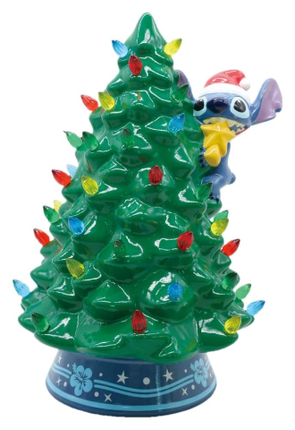 PRECOMENZI - Disney Ceramic Christmas Tree with Lights Stitch 30 cm