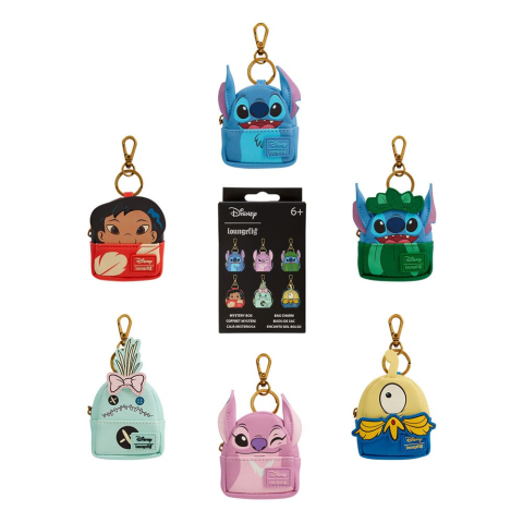PRECOMENZI - Disney Lilo & Stitch by Loungefly Bag Charm Mystery Box Display (15)