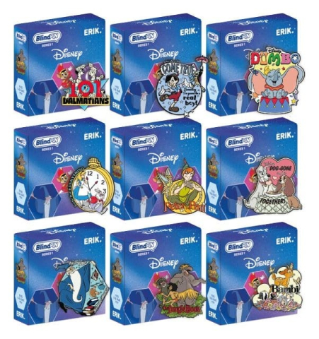 PRECOMENZI - Disney Mystery Pins Series 2 Blind Box Display (24)