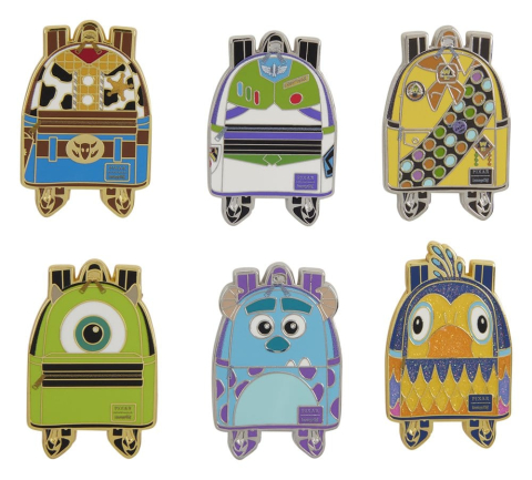 Disney/Pixar by Loungefly Enamel Pins Mini Backpack Blind Box Assortment (12) [1]