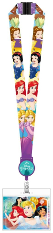 PRECOMENZI - Disney Princess Deluxe Lanyard with Card Holder Retractable