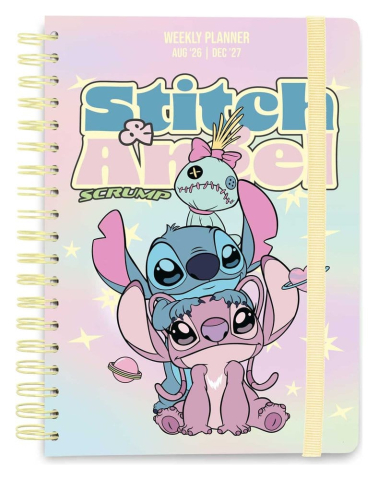 Casa si Cadouri - Disney School Diary weekly planner 2026/2027 Stitch and Angel A5
