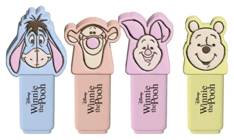 Casa si Cadouri - Disney Winnie the Pooh Set of 4 Highlighters with Topper