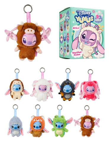 Disney YuYus Plush Key rings Wave 2 Stitch & Angel 13 cm Blindbox Display (8) [4]