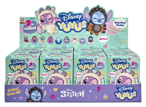 Jucarii - Disney YuYus Plush Key rings Wave 2 Stitch & Angel 13 cm Blindbox Display (8)