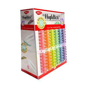 Rechizite, Creativitate, Hobby - DISPLAY MARKER EVIDENTIATOR GLITTER DACO 72 BUC MK472