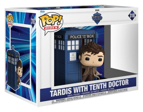 PRECOMENZI - Doctor Who POP! Rides Deluxe Vinyl Tenth Doctor with TARDIS 9 cm