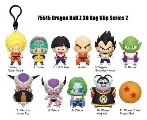 PRECOMENZI - Dragon Ball 3D PVC Bag Clips Series 2 Blind Bag Display (24)