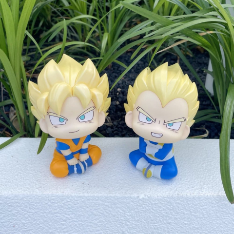 Dragon Ball DAIMA Look Up PVC Figures 2-Pack Super Saiyan Son Goku (mini) & Super Saiyan Vegeta (mini) 11 cm (with gift) [18]