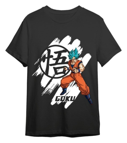 PRECOMENZI - Dragon Ball T-Shirt Dragon Ball Super Goku Super Saiyan Blue Black
