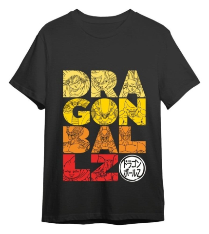 PRECOMENZI - Dragon Ball T-Shirt Letters Black Size XXL